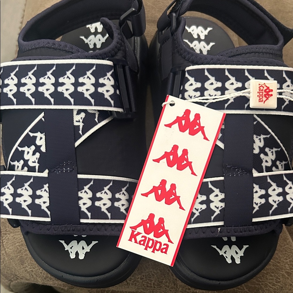 Kappa Kids Navy and White Sandals